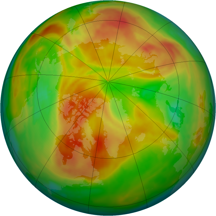 Arctic ozone map for 03 May 2009